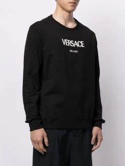 Versace sweat à logo brodé
