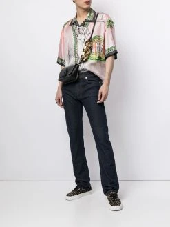 Versace jean droit à motif Medusa brodé