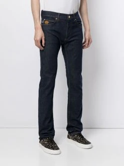 Versace jean droit à motif Medusa brodé