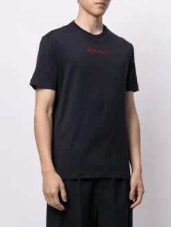 Versace t-shirt à logo brodé