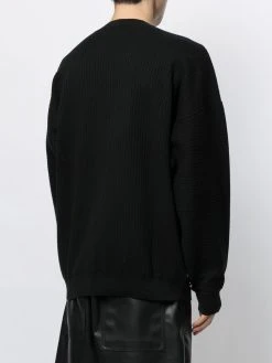 Versace pull en maille intarsia à logo