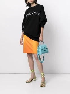 Versace pull en maille intarsia à logo