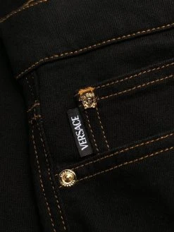 Versace jean droit à patch logo