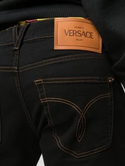 Versace jean droit à patch logo