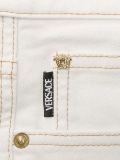 Versace jean droit à taille mi-haute