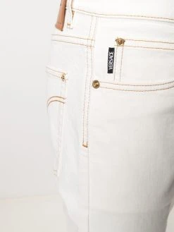 Versace jean droit à taille mi-haute
