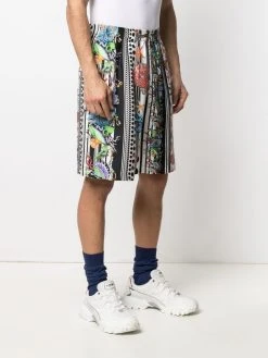 Versace short en soie à motif Trésor