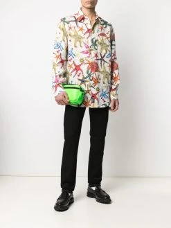 Versace chemise en lin à imprimé Trésor de la Mer