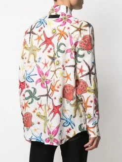 Versace chemise en lin à imprimé Trésor de la Mer