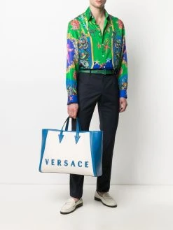 Versace sac cabas à patch logo