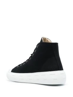 Versace baskets montantes à patch logo