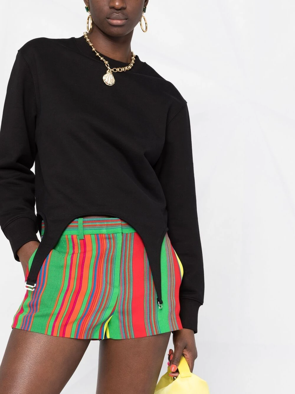 Prix Discount Versace Short à rayures minishorts femme 7 Versace short à rayures