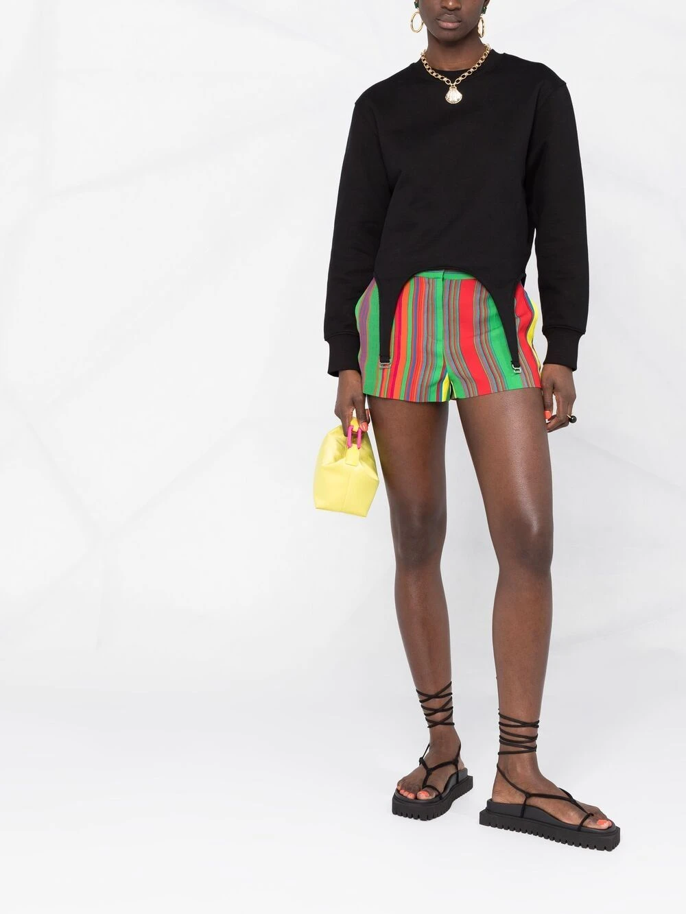 Prix Discount Versace Short à rayures minishorts femme 4 Versace short à rayures