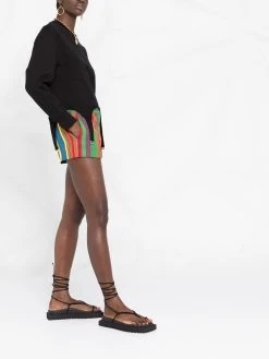 Prix Discount Versace Short à rayures minishorts femme 13 Versace short à rayures