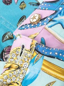 Versace Short en jean à motif graphique qualité absolue shorts courts femme 16 Versace short en jean à motif graphique