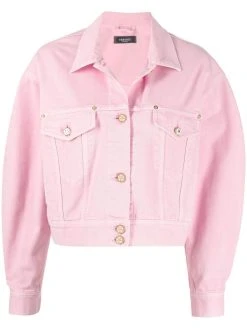 Versace veste crop en jean