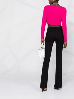 Versace pantalon évasé à découpe