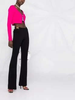 Versace pantalon évasé à découpe