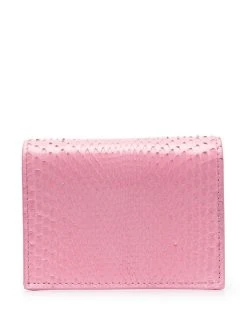 Versace portefeuille en cuir à effet plumes d'autruche