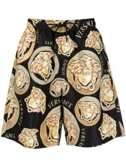 Versace short de bain à imprimés multiples