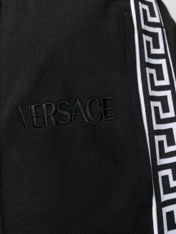 Versace Pantalon de jogging à logo brodé Assurance De l’Authenticité pantalons de survêtement homme 13 Versace pantalon de jogging à logo brodé
