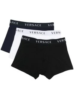 Versace lot de trois boxers à bande logo