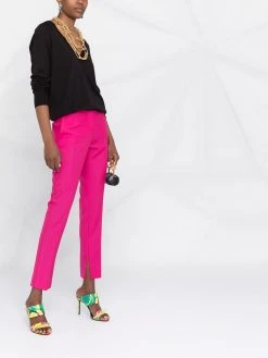 Versace pantalon de tailleur à taille mi-haute