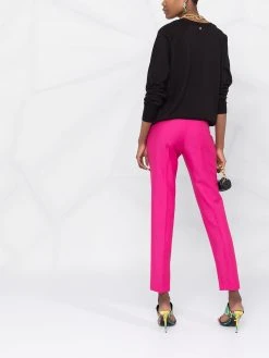 Versace pantalon de tailleur à taille mi-haute