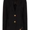 Versace blazer à détail d'épingle