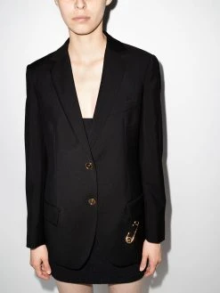Versace blazer à détail d'épingle