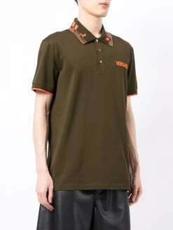 Versace polo à logo brodé