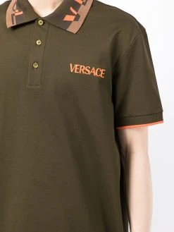 Versace polo à logo brodé