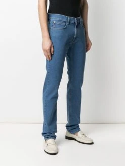 Versace jean droit à effet légèrement délavé