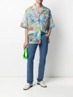 Versace jean droit à effet légèrement délavé