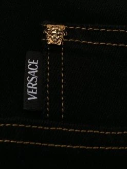 Versace jean droit à taille mi-haute