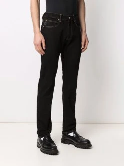 Versace jean droit à taille mi-haute