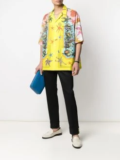 Versace pantalon chino en gabardine