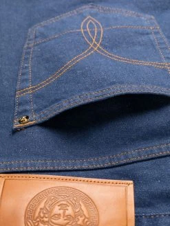 Versace jean droit à patch logo
