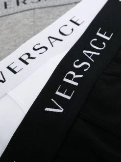 Versace lot de trois boxers à taille à logo