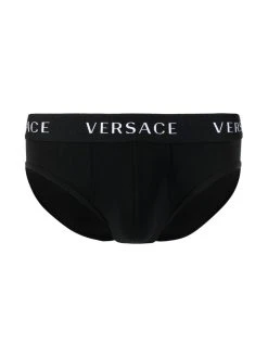 Versace lot de trois boxers à taille à logo
