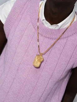 Versace collier Medusa en maille boule