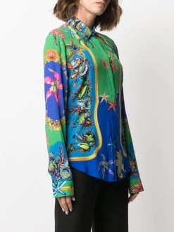 Versace chemise à imprimé animalier