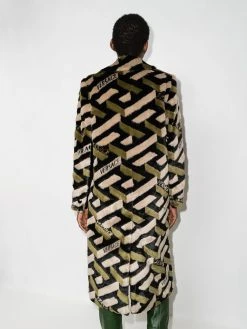 Versace manteau à motif Greca