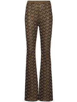 Versace pantalon La Greca évasé en jacquard