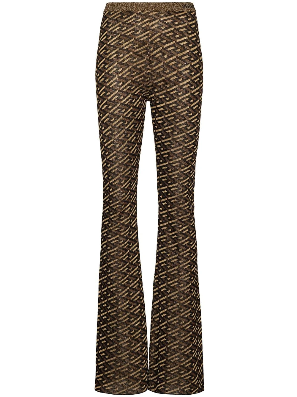 Versace Bonne Qualité Pantalon La Greca évasé en jacquard pantalons évasés femme 3 Versace pantalon La Greca évasé en jacquard