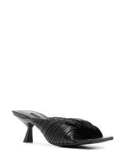 Versace sandales à effet plissé