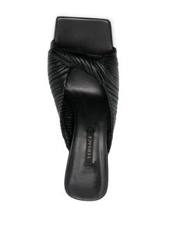 Versace sandales à effet plissé