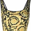 Versace haut de bikini à imprimé baroque