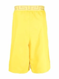 Versace short de bain à bordure Greca
