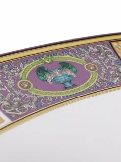 Versace assiette Barocco Mosaic à design ovale